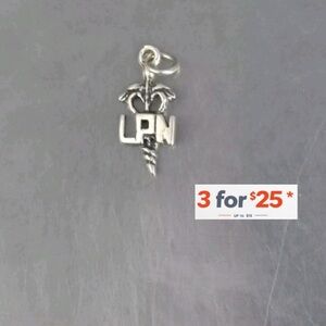 Sterling silver LPN charm